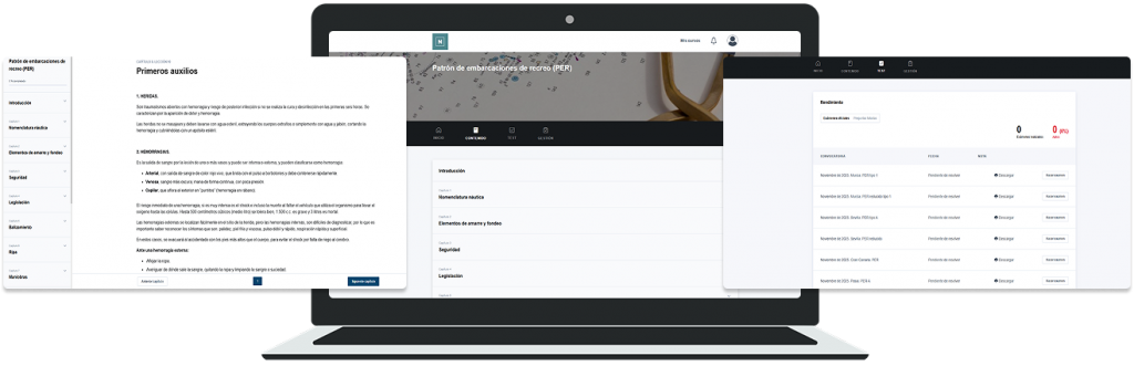 Temario y plataforma del curso PER